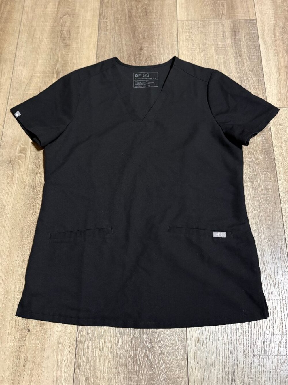 FIGS Casma Scrub Top Size Small Black